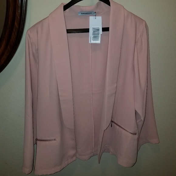 NWT 2XL JustFab Rose Pink  Blazer - Picture 3 of 6